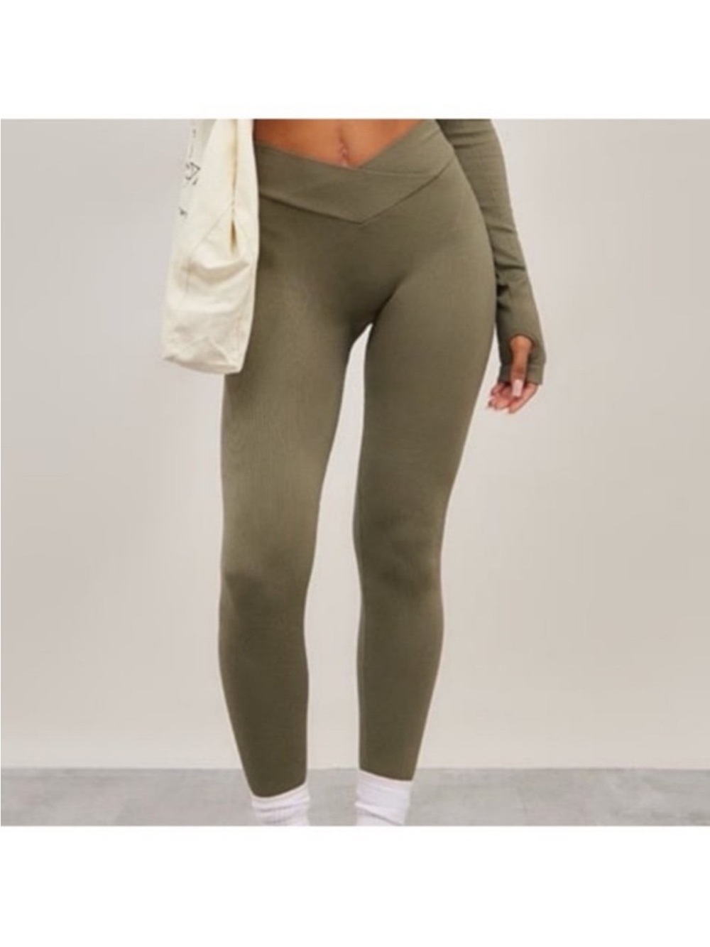 High-Waist Olive Green Leggings